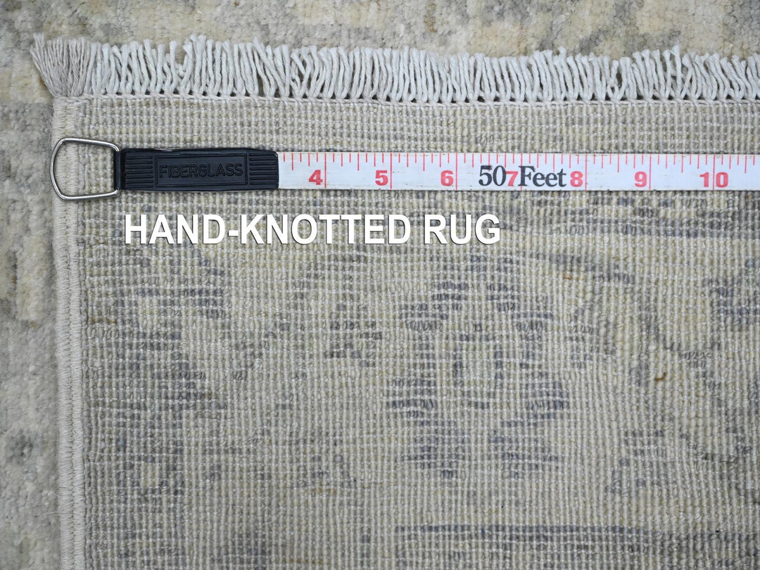 2'3" x 29'4" New Hand Knotted Grey Wool Runner Oriental Rug - MOA10220926