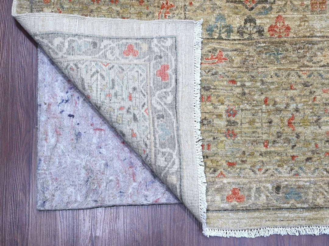 9'8" x 13'9" New Hand Knotted Grey Wool Rectangle Oriental Rug - MOA10220927
