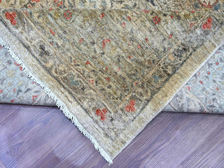 9'8" x 13'9" New Hand Knotted Grey Wool Rectangle Oriental Rug - MOA10220927