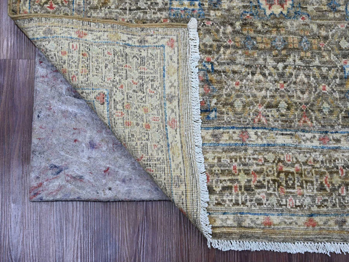 3'9" x 6'7" New Hand Knotted Brown Wool Rectangle Oriental Rug - MOA10220929