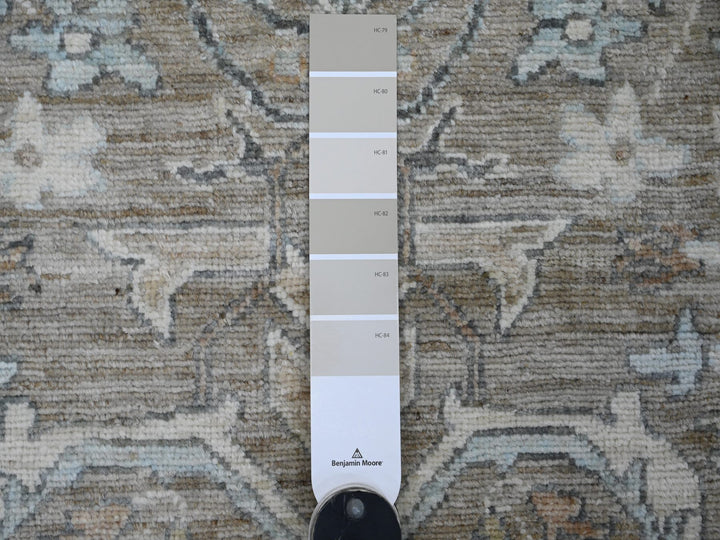 2'8" x 19'4" New Hand Knotted Brown Wool Runner Oriental Rug - MOA10220930