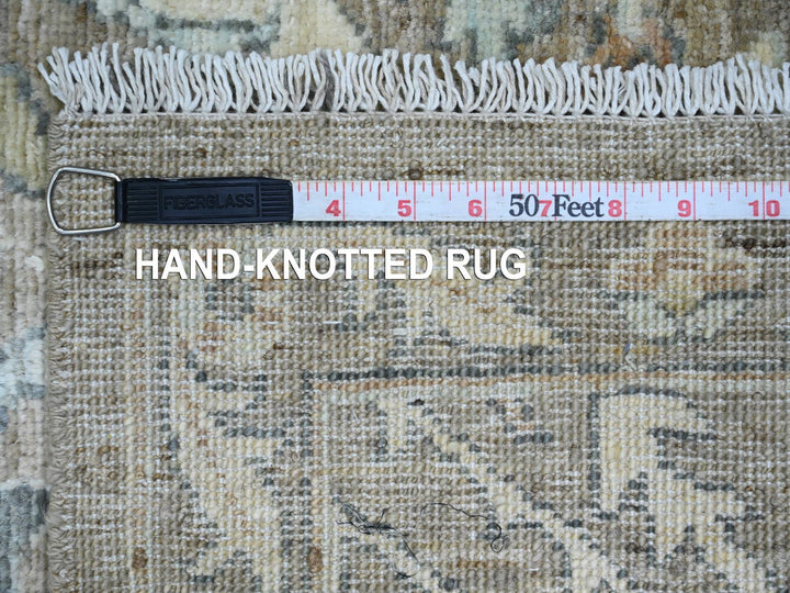 2'8" x 19'4" New Hand Knotted Brown Wool Runner Oriental Rug - MOA10220930