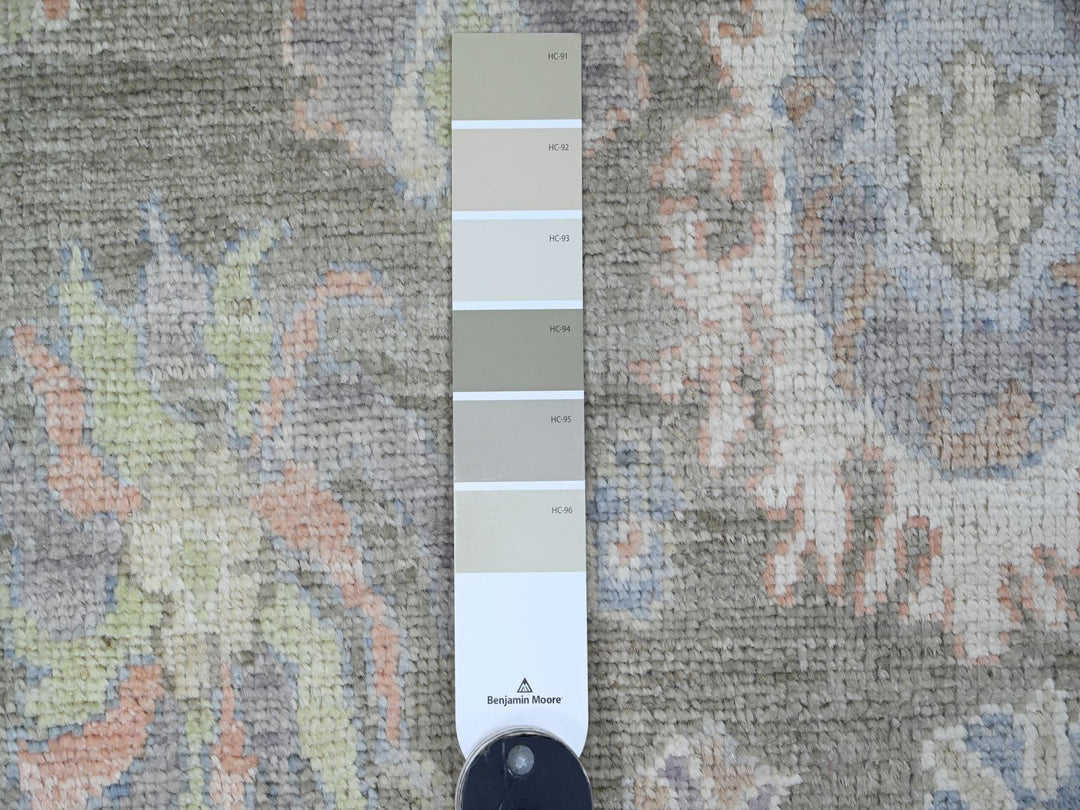 2'11" x 19'10" New Hand Knotted Green Wool Runner Oriental Rug - MOA10220931