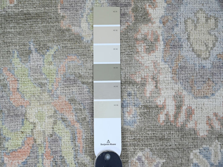 2'11" x 19'10" New Hand Knotted Green Wool Runner Oriental Rug - MOA10220931