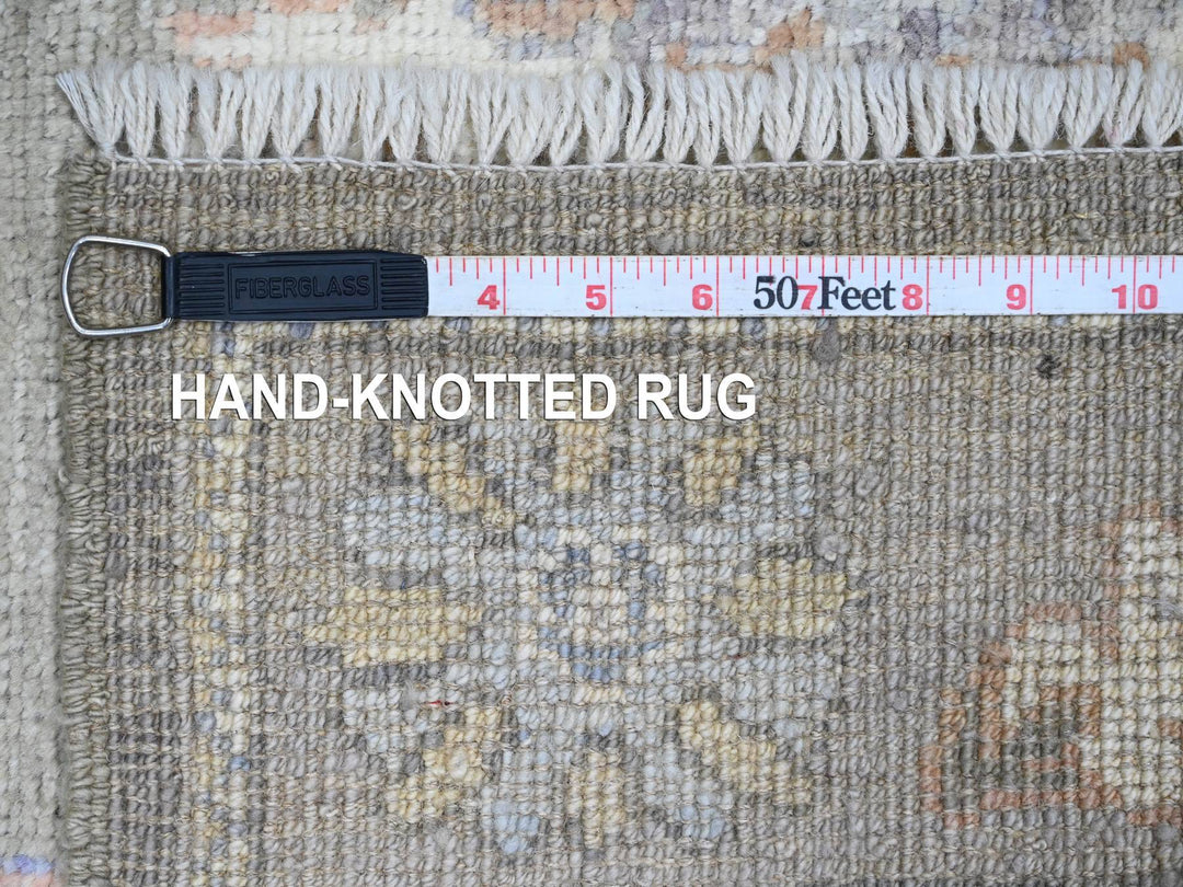 2'11" x 19'10" New Hand Knotted Green Wool Runner Oriental Rug - MOA10220931