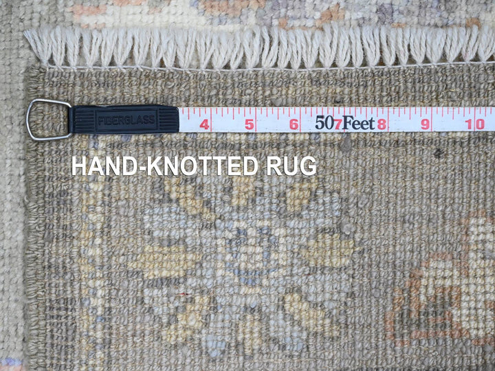 2'11" x 19'10" New Hand Knotted Green Wool Runner Oriental Rug - MOA10220931