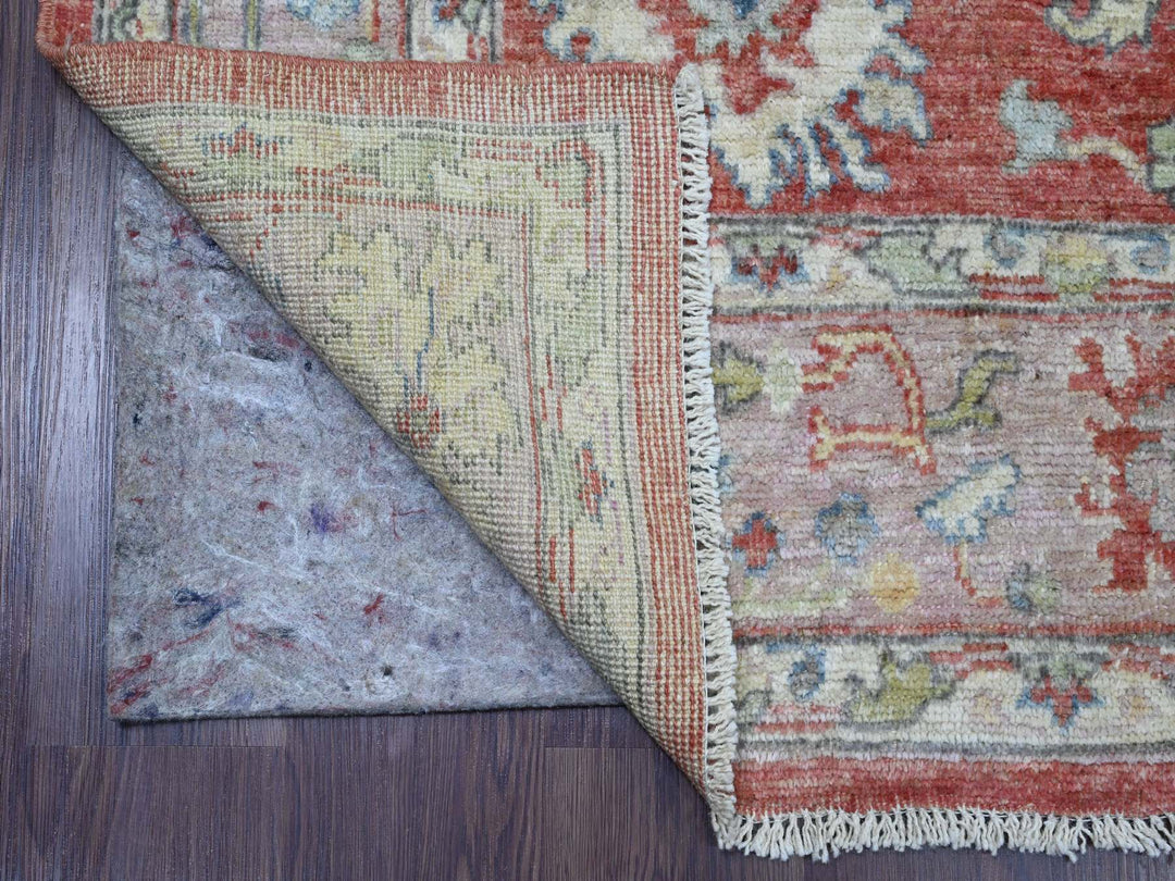 6'0" x 8'9" New Hand Knotted Red Wool Rectangle Oriental Rug - MOA10220934
