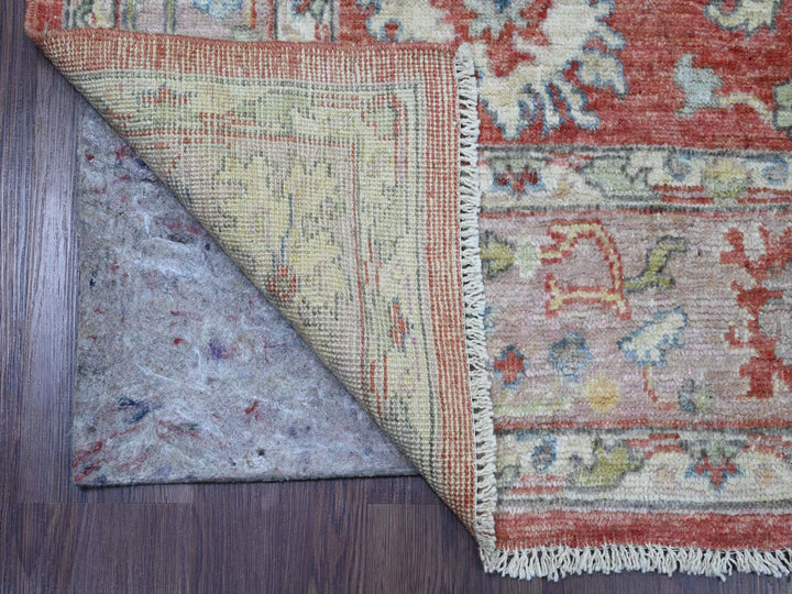 6'0" x 8'9" New Hand Knotted Red Wool Rectangle Oriental Rug - MOA10220934
