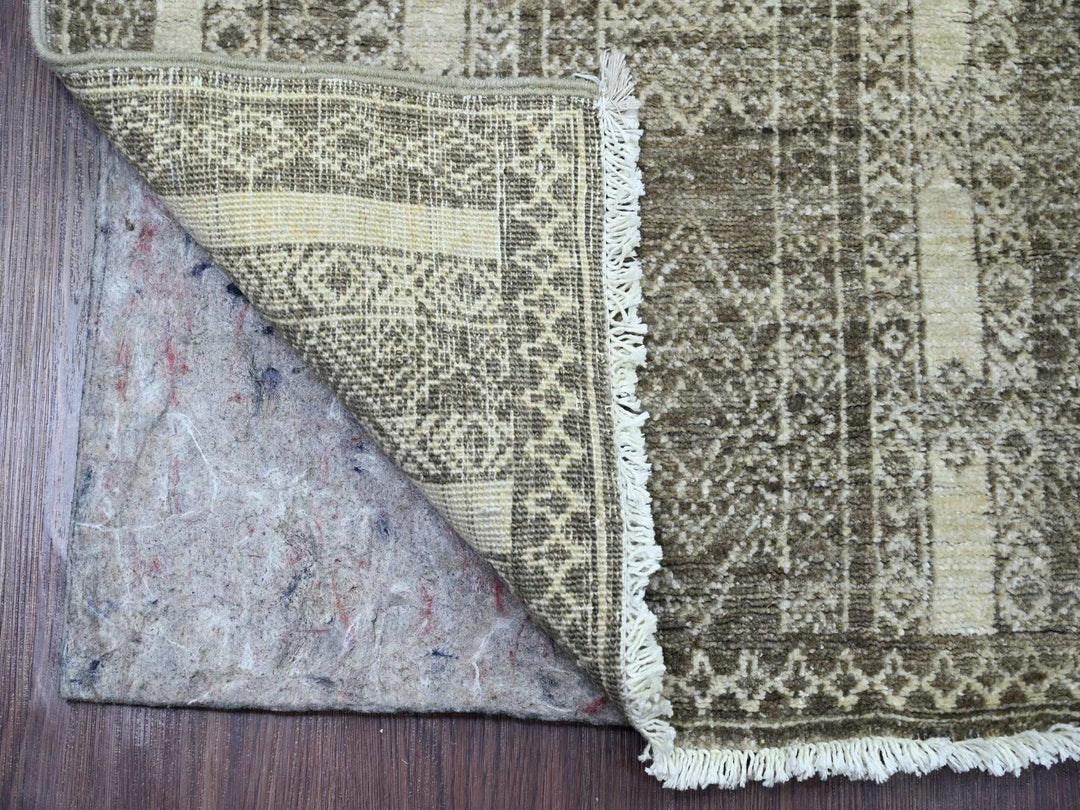 2'5" x 11'0" New Hand Knotted Brown Wool Runner Oriental Rug - MOA10220937