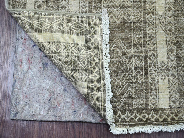 2'5" x 11'0" New Hand Knotted Brown Wool Runner Oriental Rug - MOA10220937