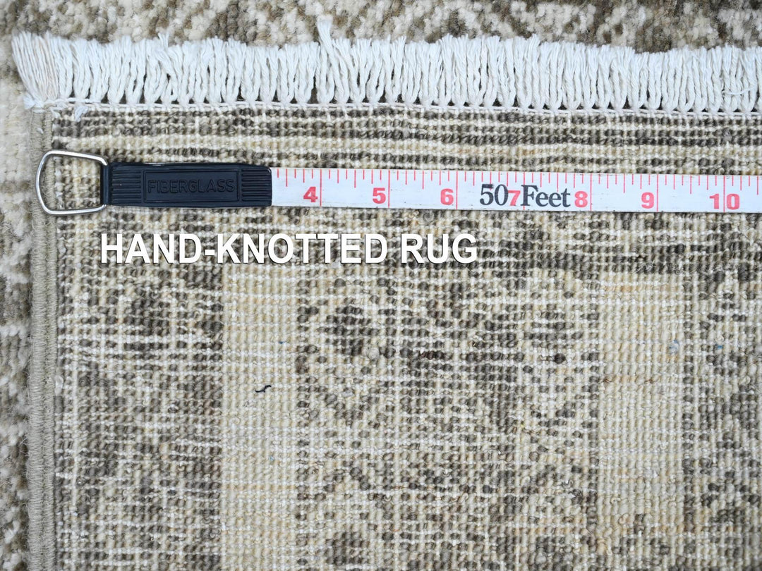 2'5" x 11'0" New Hand Knotted Brown Wool Runner Oriental Rug - MOA10220937