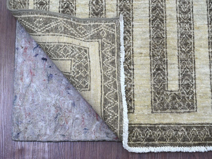 2'7" x 9'5" New Hand Knotted Brown Wool Runner Oriental Rug - MOA10220940