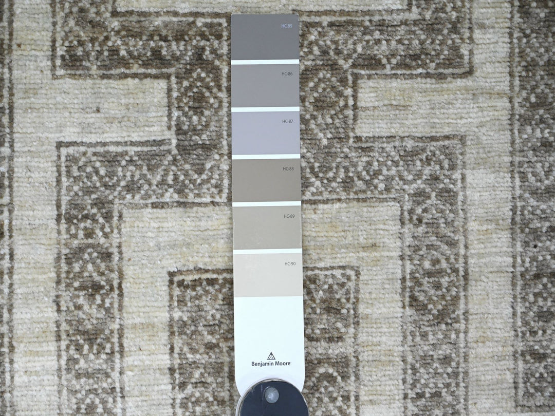 2'7" x 9'5" New Hand Knotted Brown Wool Runner Oriental Rug - MOA10220940