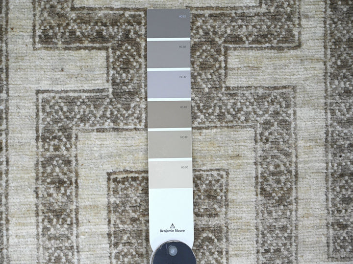 2'7" x 9'5" New Hand Knotted Brown Wool Runner Oriental Rug - MOA10220940
