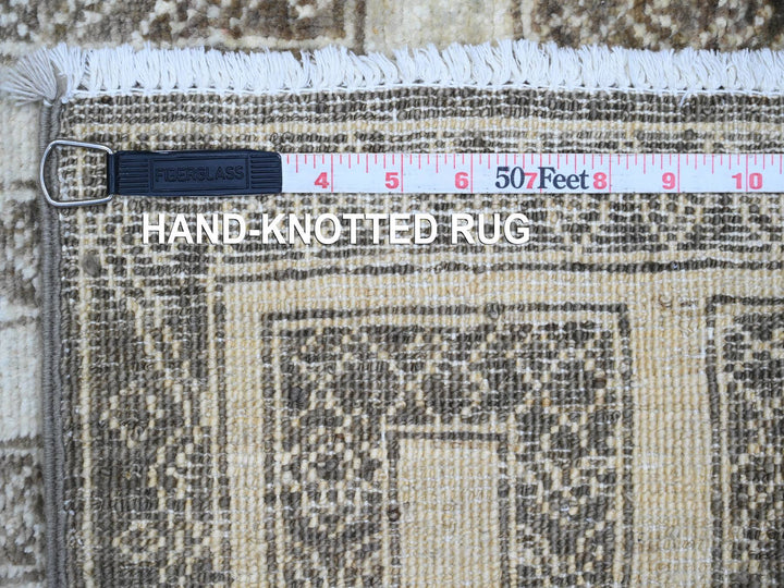 2'7" x 9'5" New Hand Knotted Brown Wool Runner Oriental Rug - MOA10220940