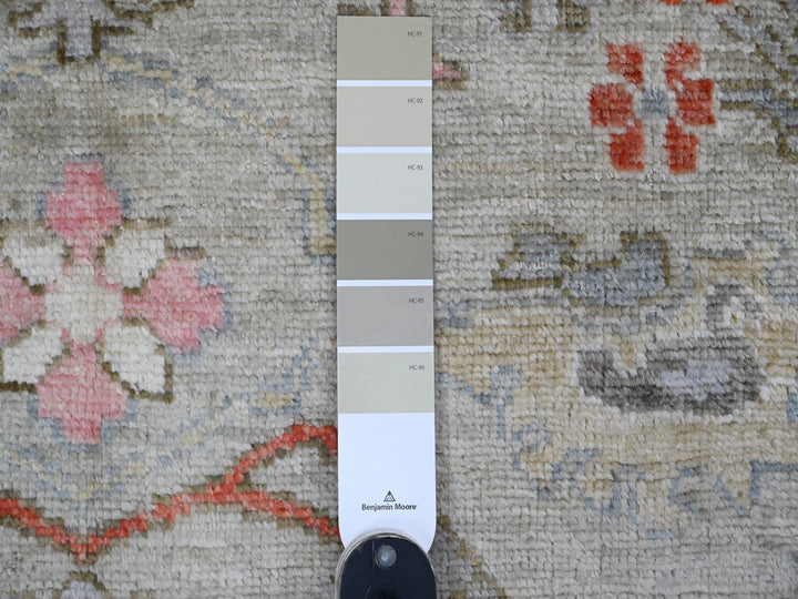 4'5" x 5'11" New Hand Knotted Grey Wool Rectangle Oriental Rug - MOA10220941