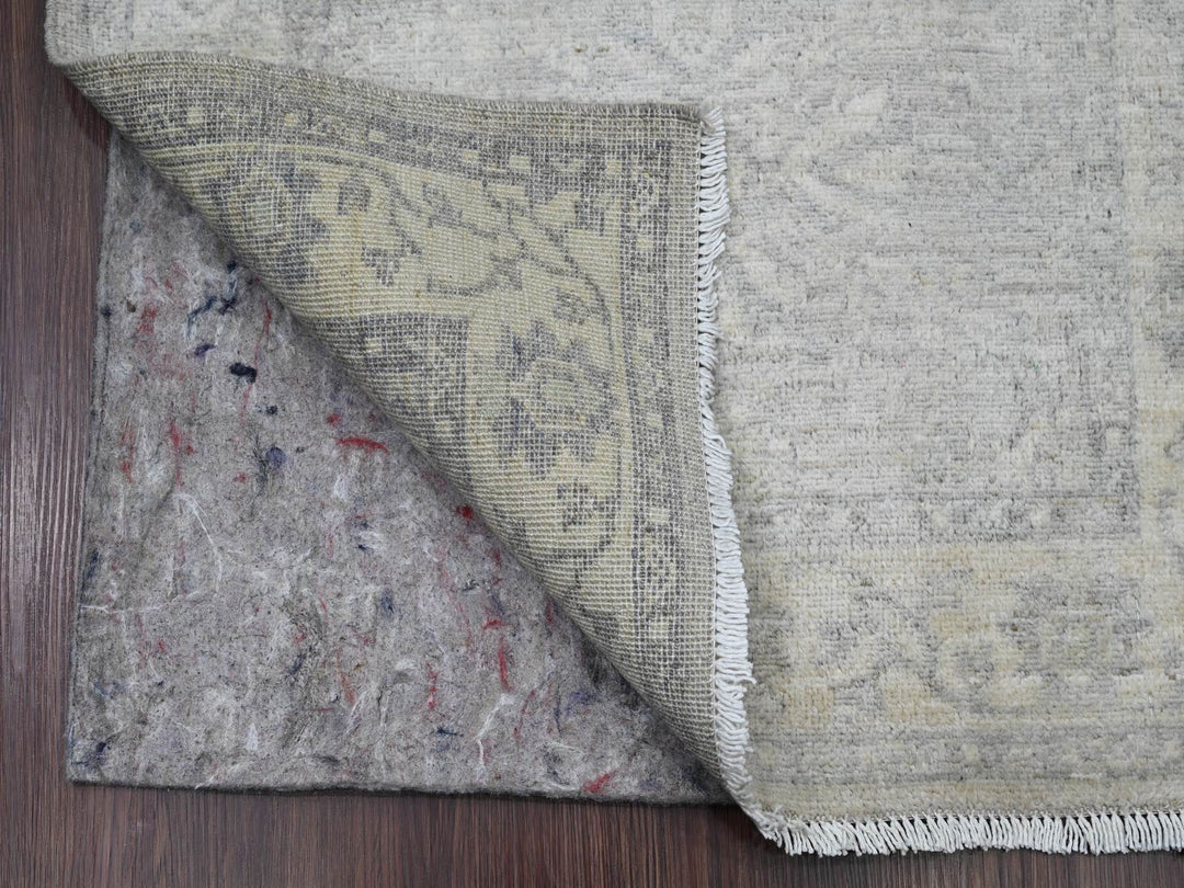 2'6" x 19'2" New Hand Knotted Grey Wool Runner Oriental Rug - MOA10220945