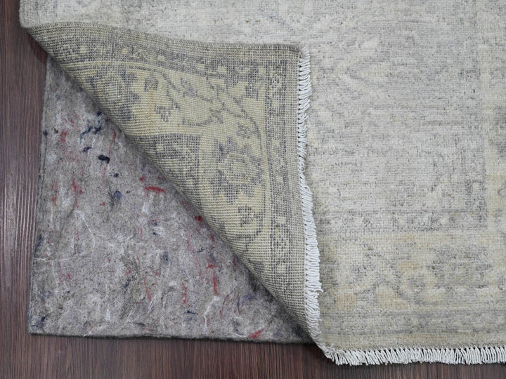 2'6" x 19'2" New Hand Knotted Grey Wool Runner Oriental Rug - MOA10220945