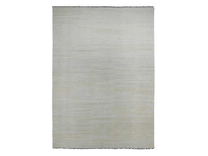 8'9" x 12'4" New Hand Woven Beige Wool Rectangle Oriental Rug - MOA10220947