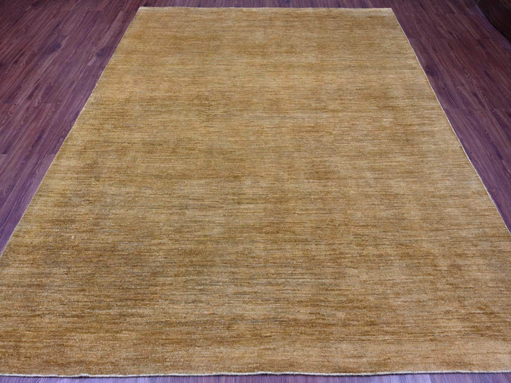 7'11" x 9'9" New Hand Knotted Brown Wool Rectangle Oriental Rug - MOA10220956