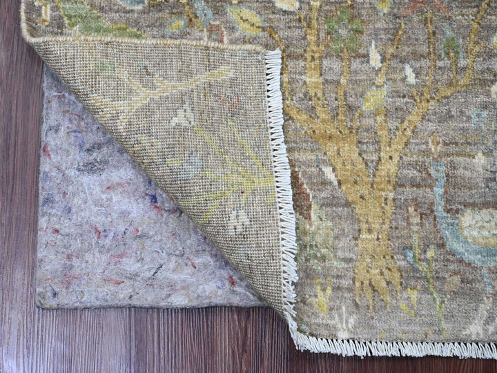2'0" x 3'3" New Hand Knotted Brown Wool Rectangle Oriental Rug - MOA10220958