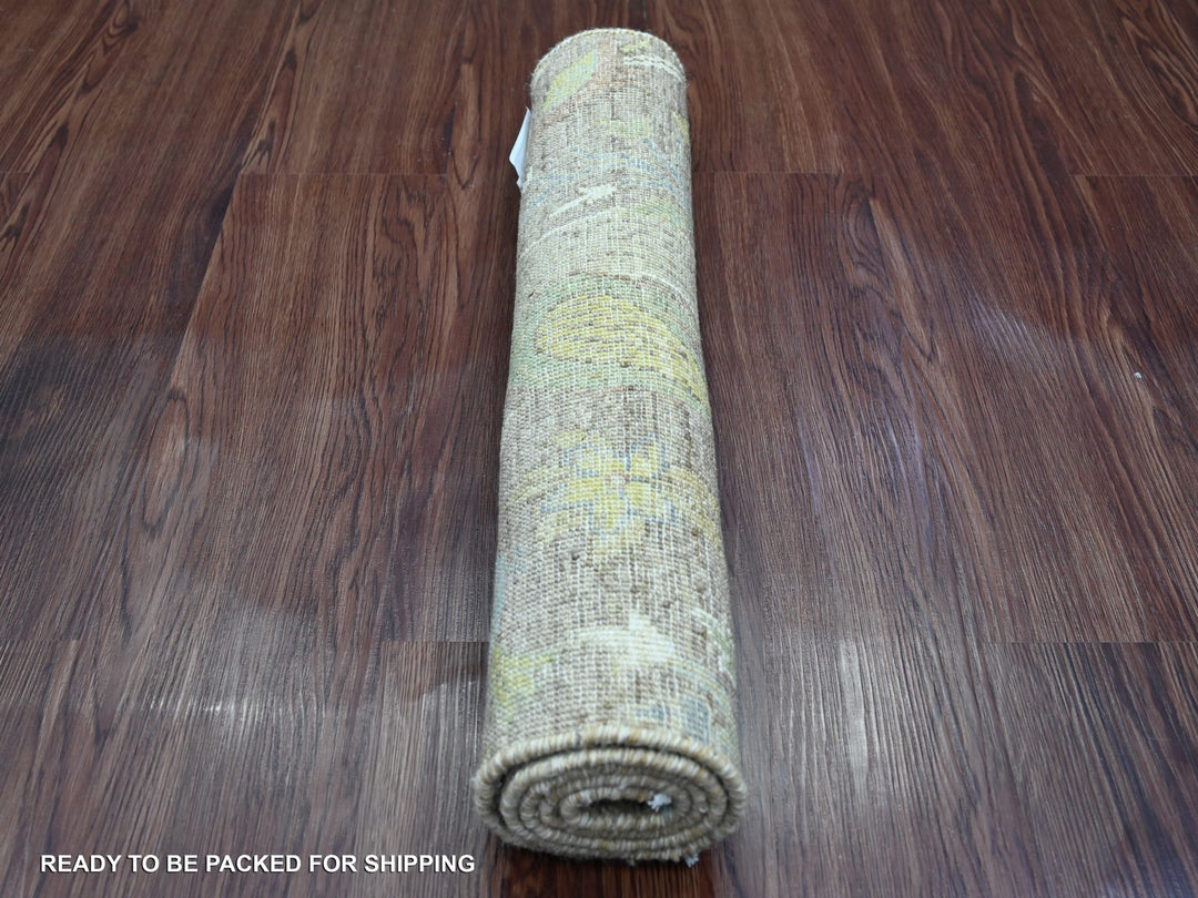 2'0" x 3'3" New Hand Knotted Brown Wool Rectangle Oriental Rug - MOA10220958