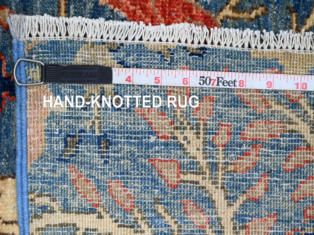 2'9" x 23'4" New Hand Knotted Blue Wool Runner Oriental Rug - MOA10220965