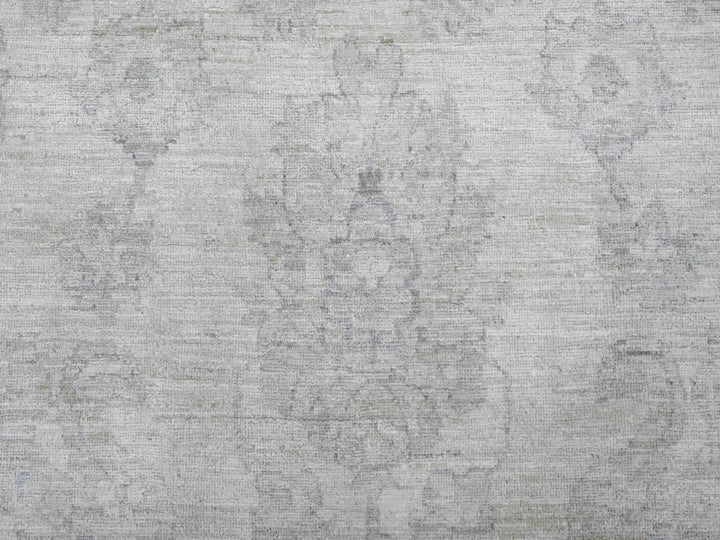9'8" x 13'8" New Hand Knotted Ivory Wool Rectangle Oriental Rug - MOA10220978