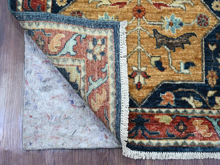 2'7" x 7'10" New Hand Knotted Blue Wool Runner Oriental Rug - MOA10220980