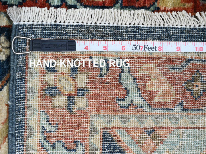 2'7" x 7'10" New Hand Knotted Blue Wool Runner Oriental Rug - MOA10220980