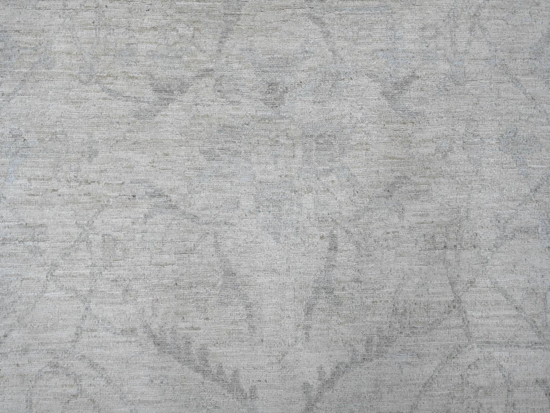 9'8" x 13'5" New Hand Knotted Ivory Wool Rectangle Oriental Rug - MOA10220989