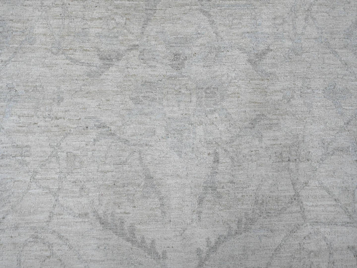 9'8" x 13'5" New Hand Knotted Ivory Wool Rectangle Oriental Rug - MOA10220989