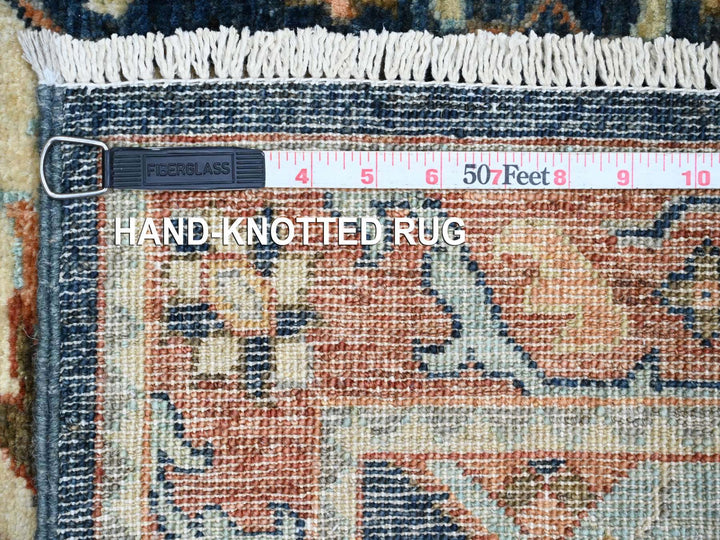 2'6" x 7'10" New Hand Knotted Blue Wool Runner Oriental Rug - MOA10220990