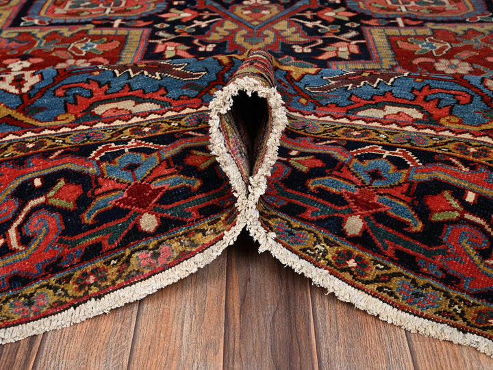 8'9" x 12'2" Vintage Hand Knotted Red Wool Rectangle Oriental Rug - MOA1022100