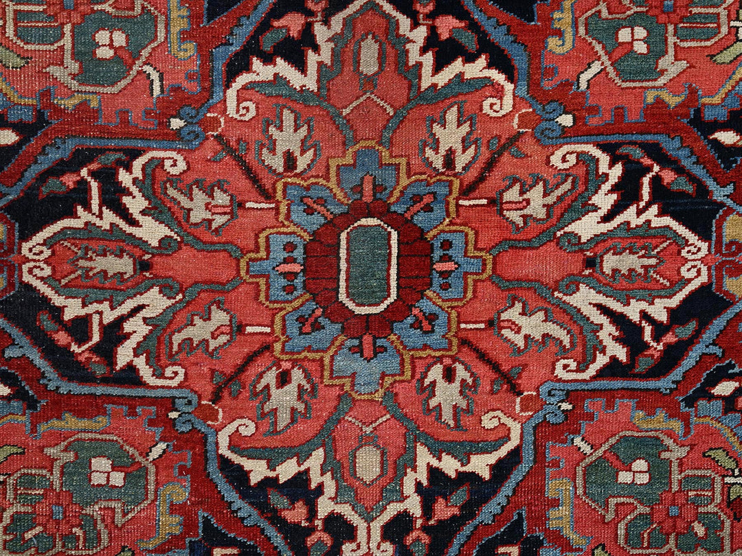 8'9" x 12'2" Vintage Hand Knotted Red Wool Rectangle Oriental Rug - MOA1022100