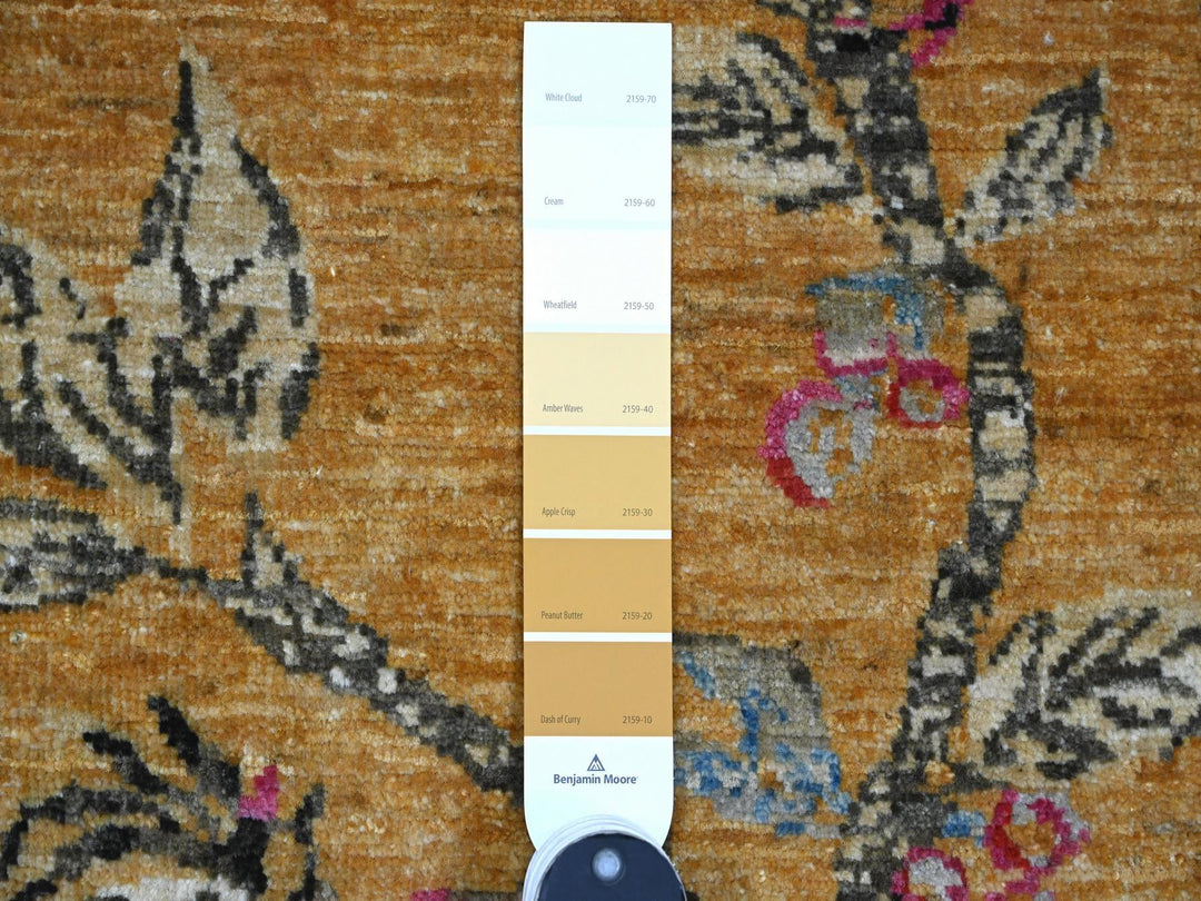 1'10" x 2'9" New Hand Knotted Brown Wool Rectangle Oriental Rug - MOA10221015