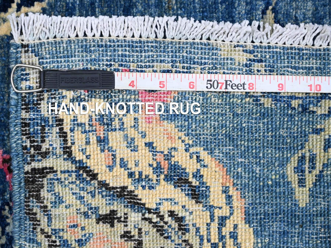 2'0" x 2'10" New Hand Knotted Blue Wool Rectangle Oriental Rug - MOA10221016