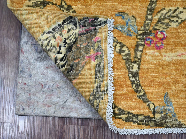 2'0" x 2'10" New Hand Knotted Brown Wool Rectangle Oriental Rug - MOA10221019