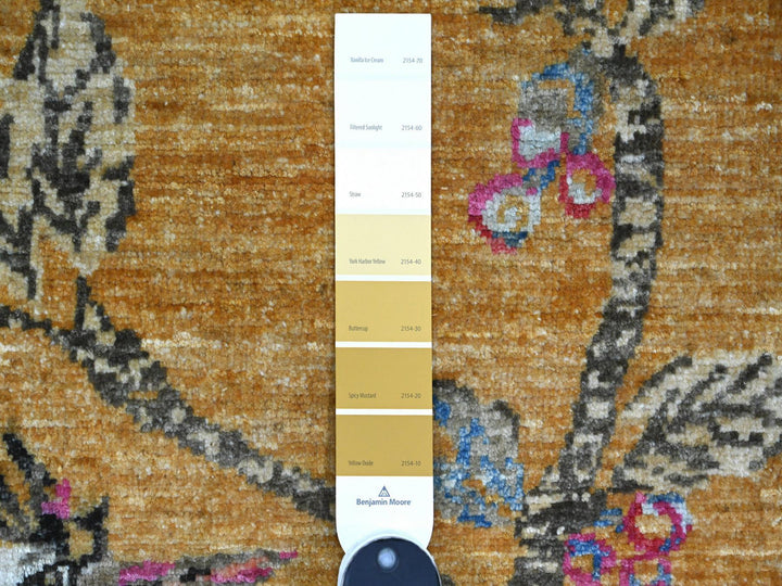 2'0" x 2'10" New Hand Knotted Brown Wool Rectangle Oriental Rug - MOA10221019