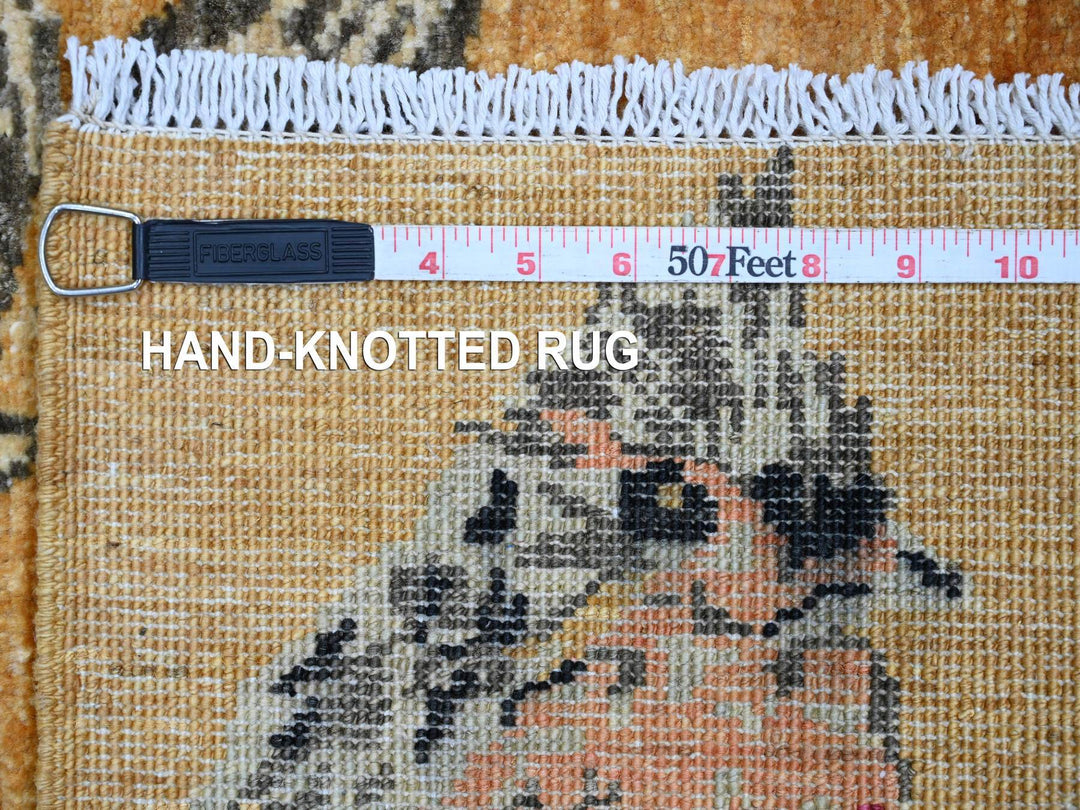 2'0" x 2'10" New Hand Knotted Brown Wool Rectangle Oriental Rug - MOA10221019