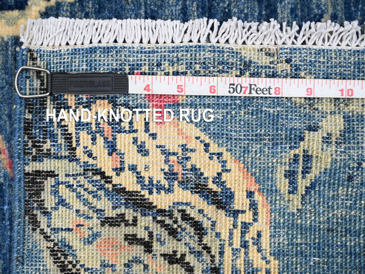 2'0" x 2'10" New Hand Knotted Blue Wool Rectangle Oriental Rug - MOA10221020