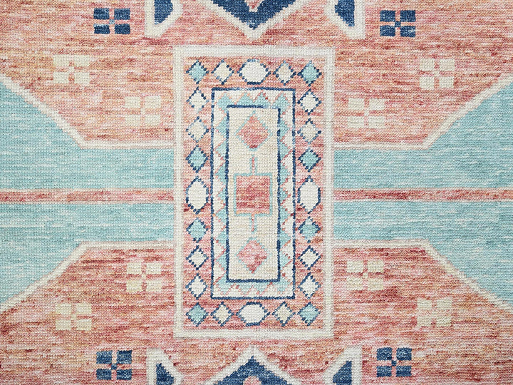 8'11" x 11'9" New Hand Knotted Orange Wool Rectangle Oriental Rug - MOA1022102