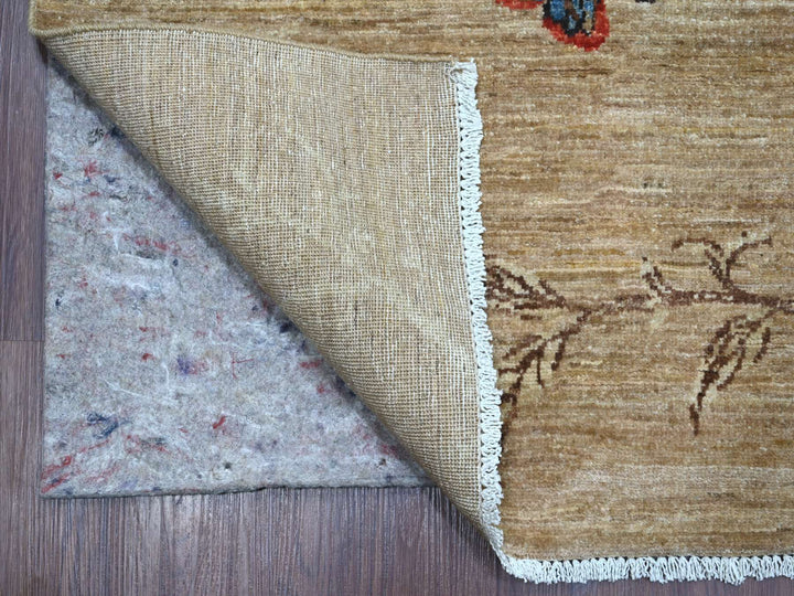 8'11" x 11'11" New Hand Knotted Brown Wool Rectangle Oriental Rug - MOA10221040