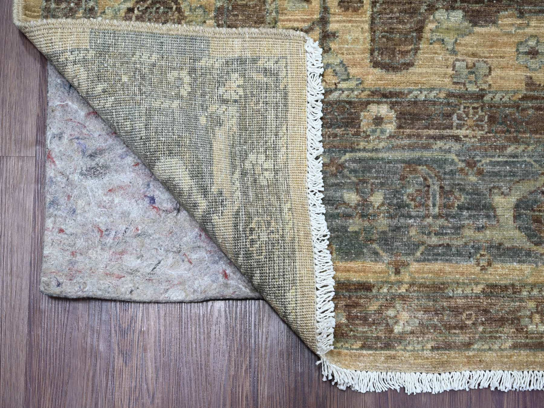 8'2" x 10'1" New Hand Knotted Brown Wool Rectangle Oriental Rug - MOA10221045