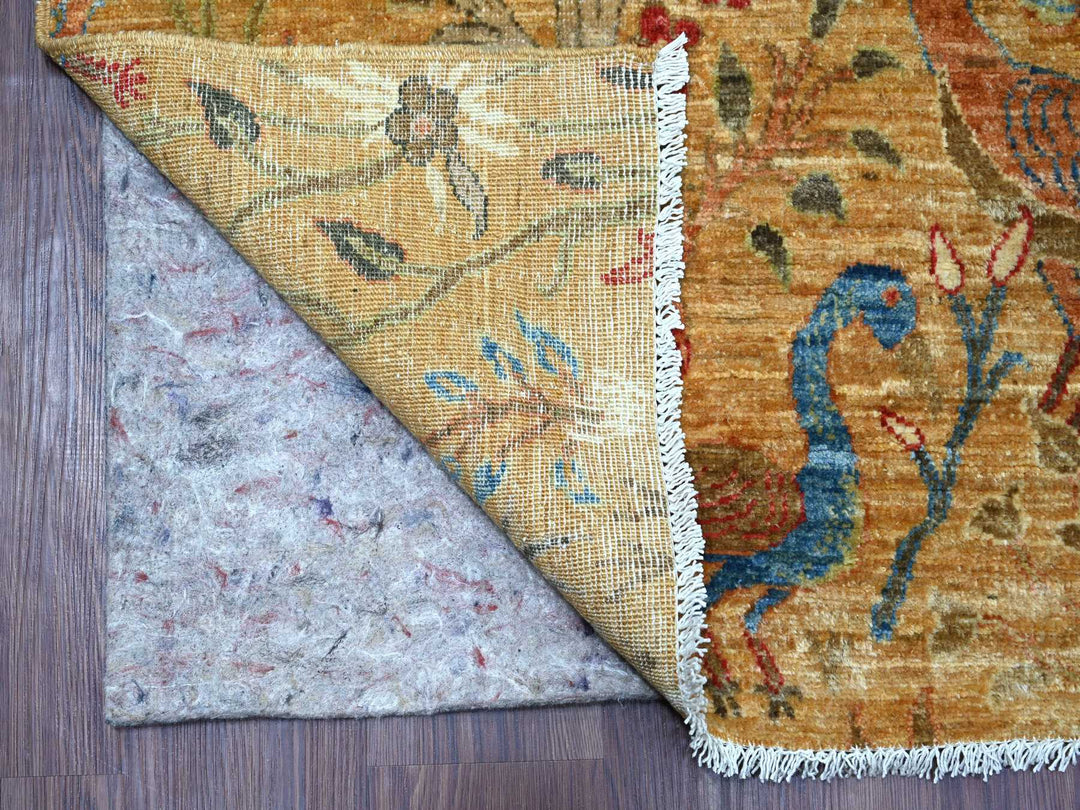 7'10" x 9'7" New Hand Knotted Brown Wool Rectangle Oriental Rug - MOA10221047