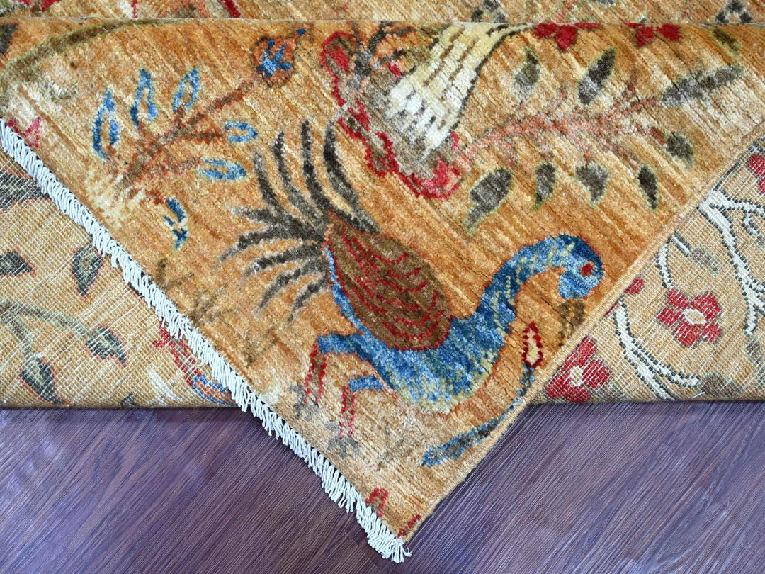 7'10" x 9'7" New Hand Knotted Brown Wool Rectangle Oriental Rug - MOA10221047