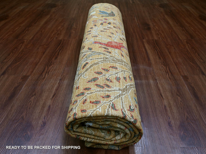7'10" x 9'7" New Hand Knotted Brown Wool Rectangle Oriental Rug - MOA10221047