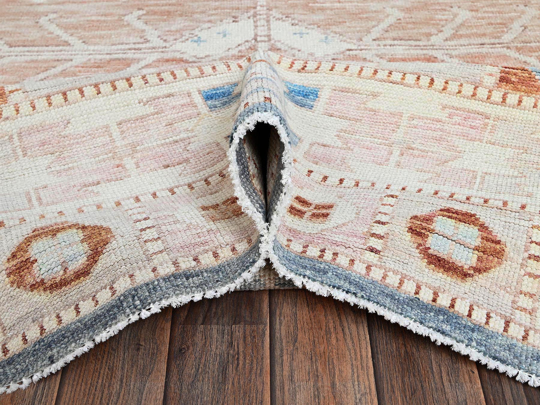 8'10" x 11'9" New Hand Knotted Blue Wool Rectangle Oriental Rug - MOA1022104