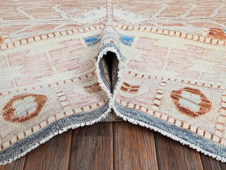 8'10" x 11'9" New Hand Knotted Blue Wool Rectangle Oriental Rug - MOA1022104