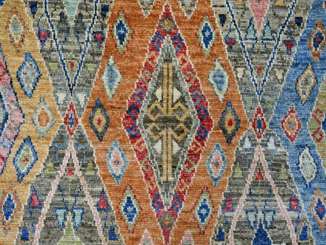 7'10" x 9'6" New Hand Knotted Grey Wool Rectangle Oriental Rug - MOA10221053